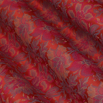 Orange Color Tanchui Brocade Fabric