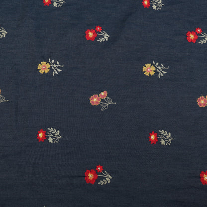 Denim Embroidery Fabric