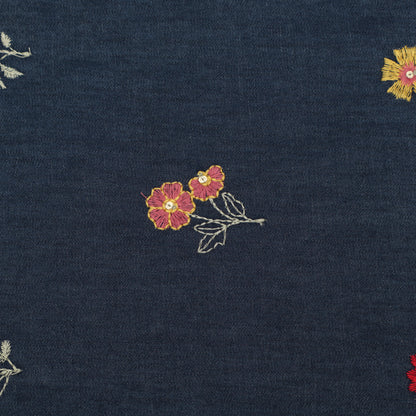 Denim Embroidery Fabric