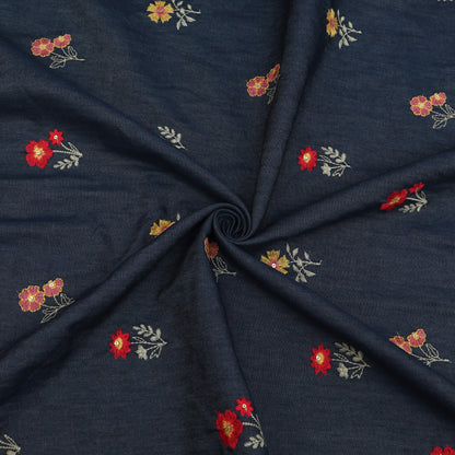 Denim Embroidery Fabric