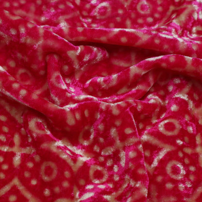 Shaded Color Silk Velvet Print Fabric