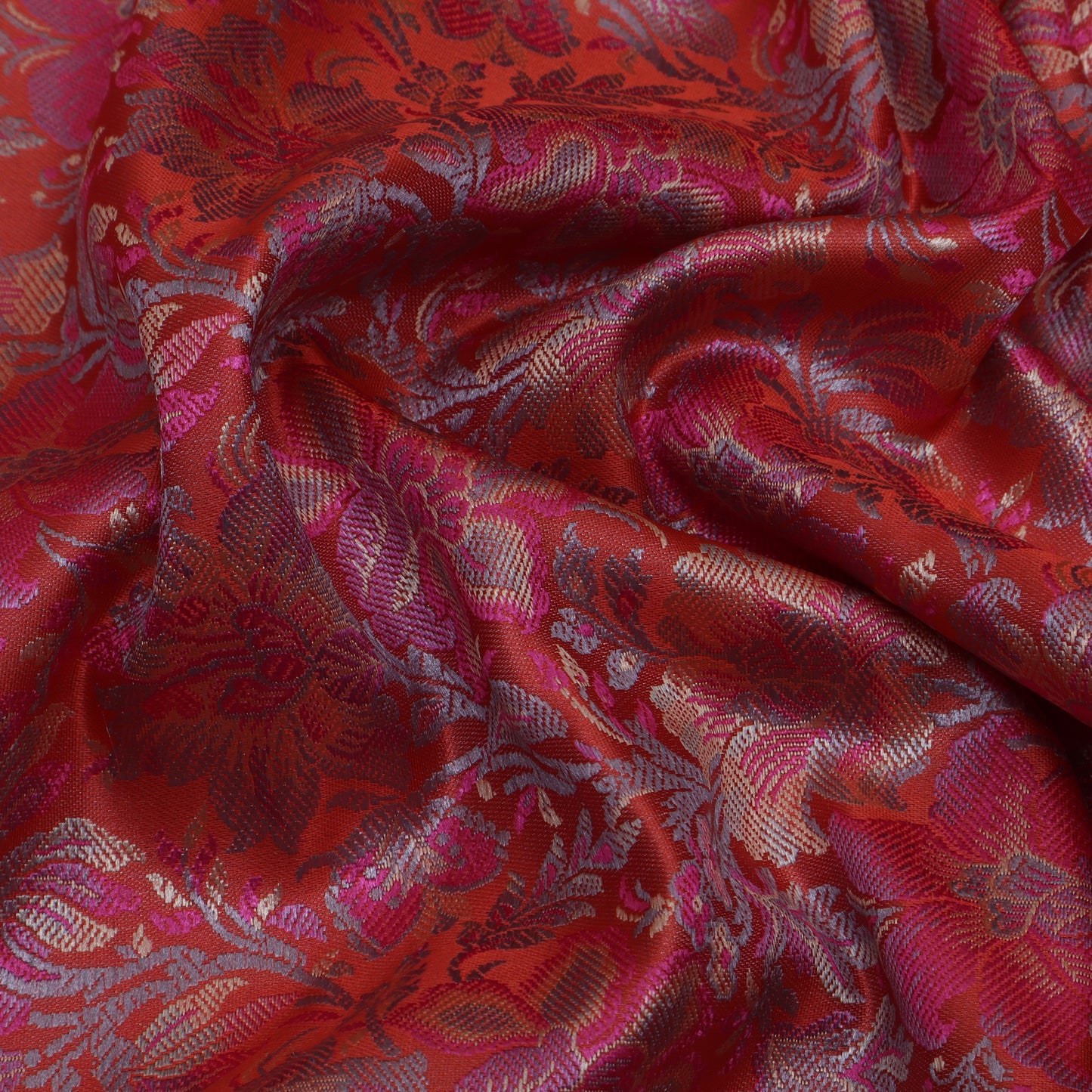 Orange Color Tanchui Brocade Fabric