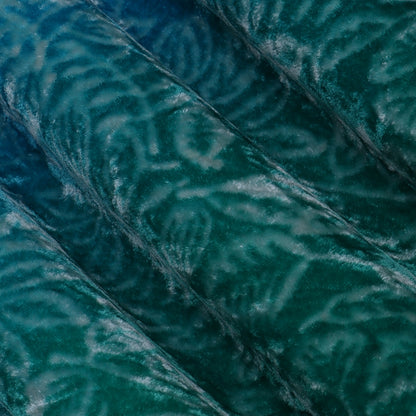 Shaded Color Silk Velvet Print Fabric