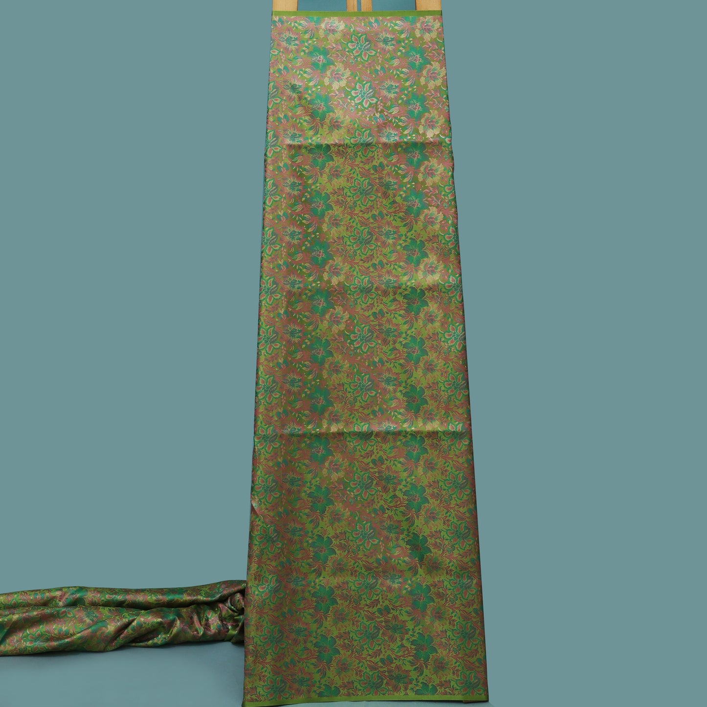 Green Color Tanchui Brocade Fabric