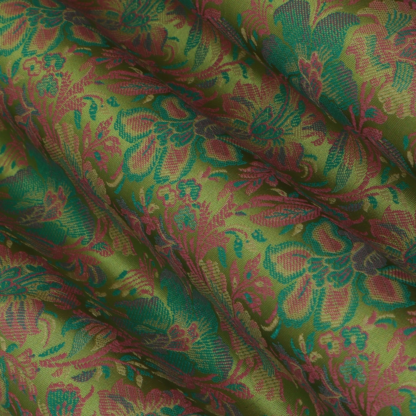 Green Color Tanchui Brocade Fabric