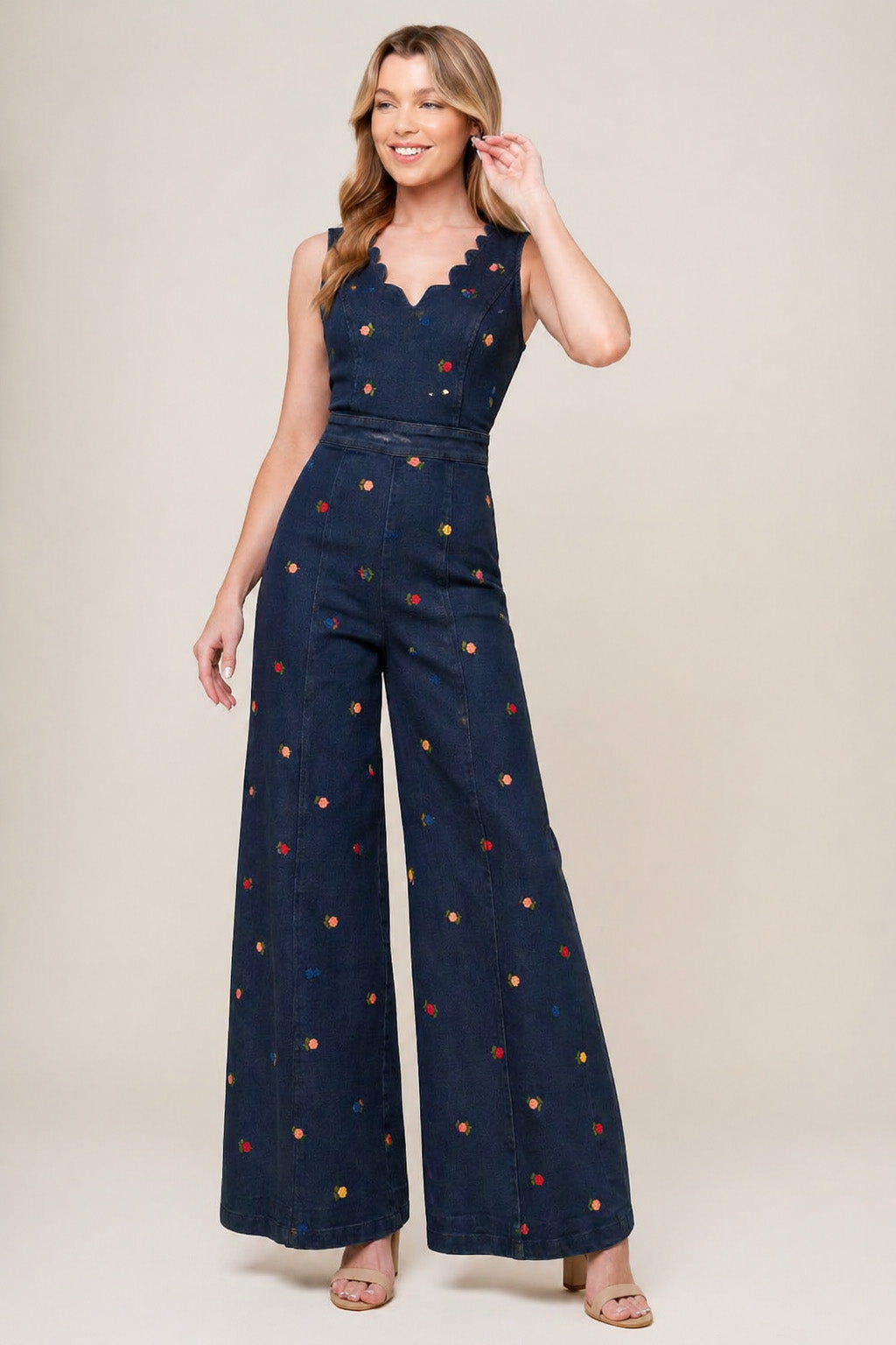 Denim Embroidery Fabric