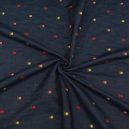 Denim Embroidery Fabric