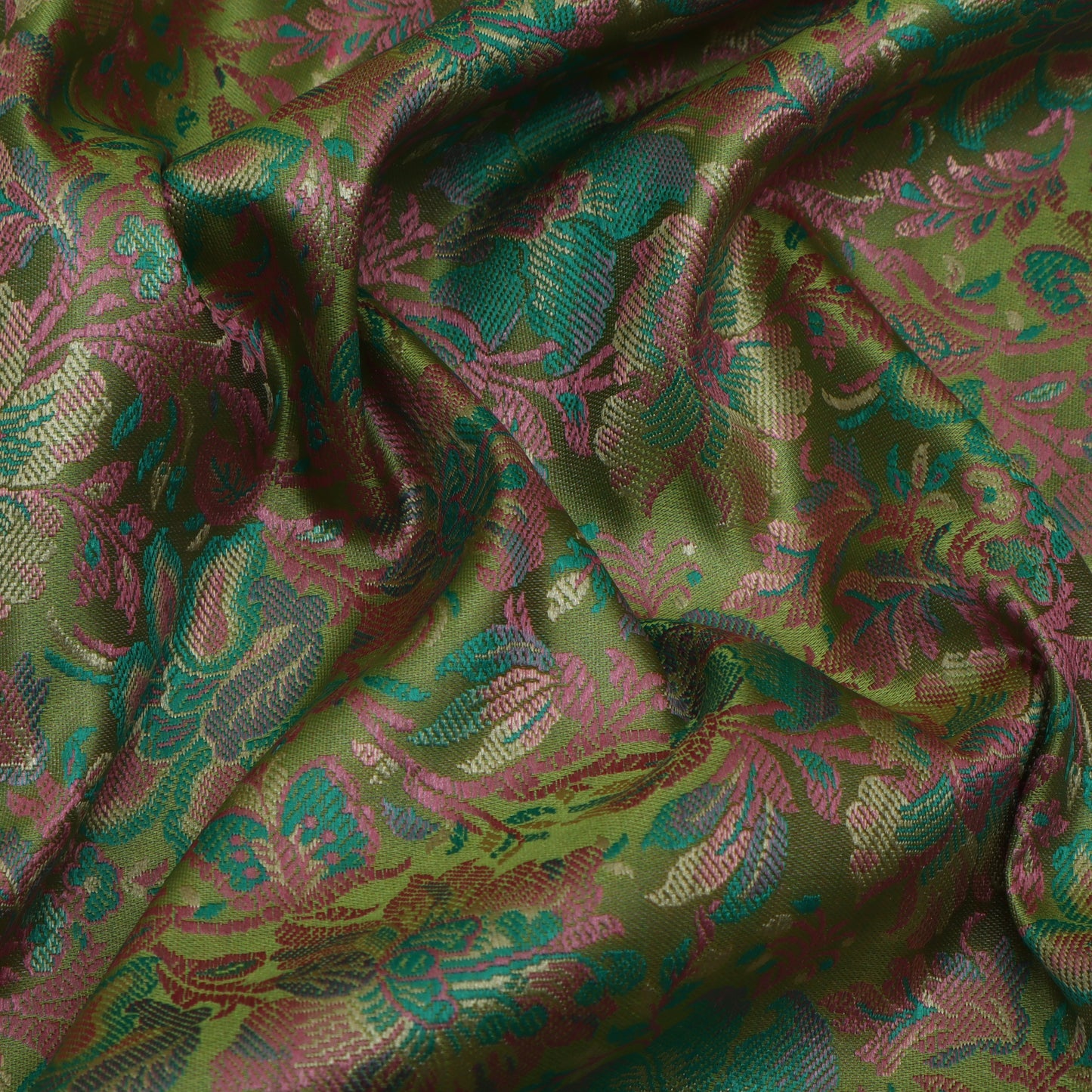 Green Color Tanchui Brocade Fabric