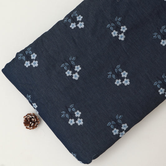 Denim Embroidery Fabric