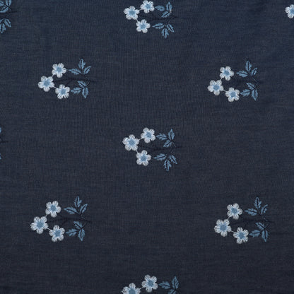 Denim Embroidery Fabric