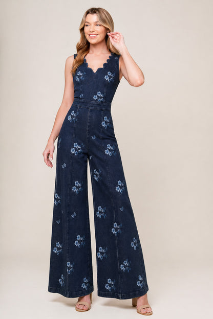 Denim Embroidery Fabric