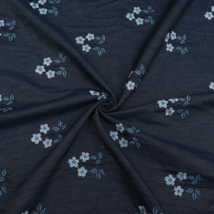 Denim Embroidery Fabric