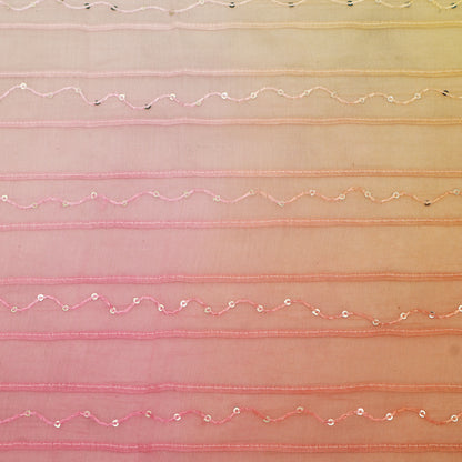 Shaded Chanderi Embroidery Fabric