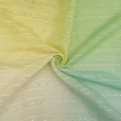 Shaded Chanderi Embroidery Fabric