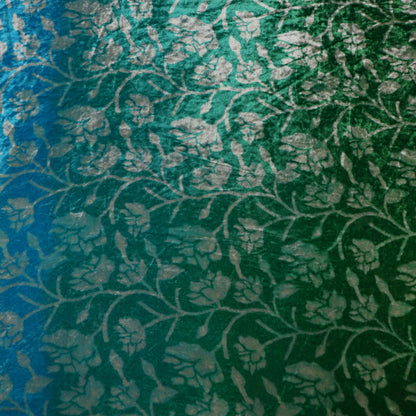 Shaded Color Silk Velvet Print Fabric