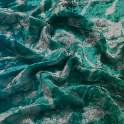 Shaded Color Silk Velvet Print Fabric
