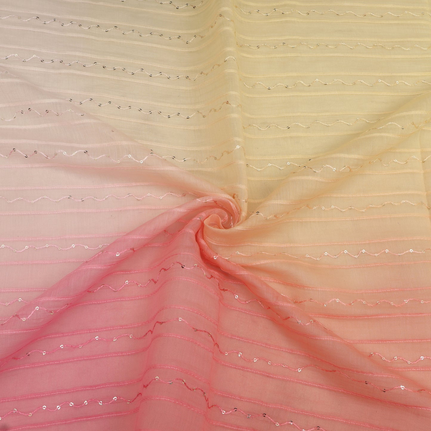 Shaded Chanderi Embroidery Fabric