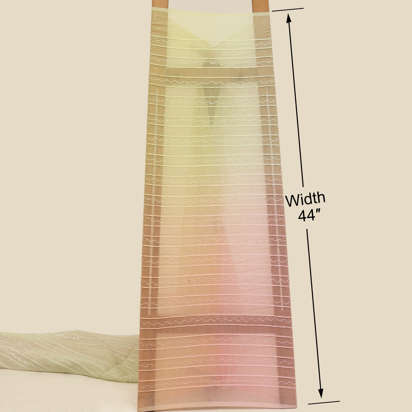 Shaded Chanderi Embroidery Fabric