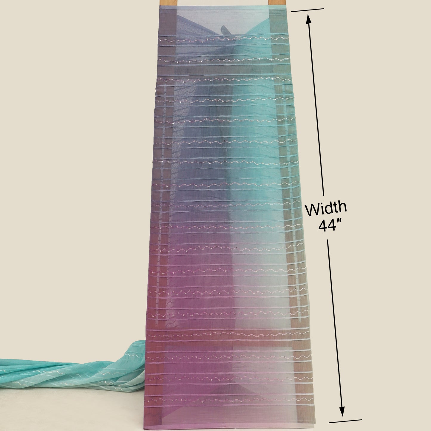 Shaded Chanderi Embroidery Fabric