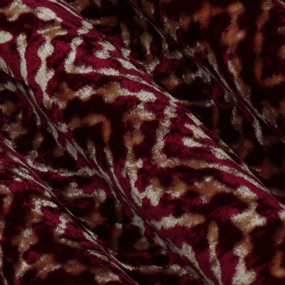 Shaded Color Silk Velvet Print Fabric