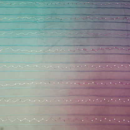 Shaded Chanderi Embroidery Fabric