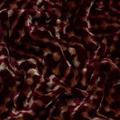 Shaded Color Silk Velvet Print Fabric