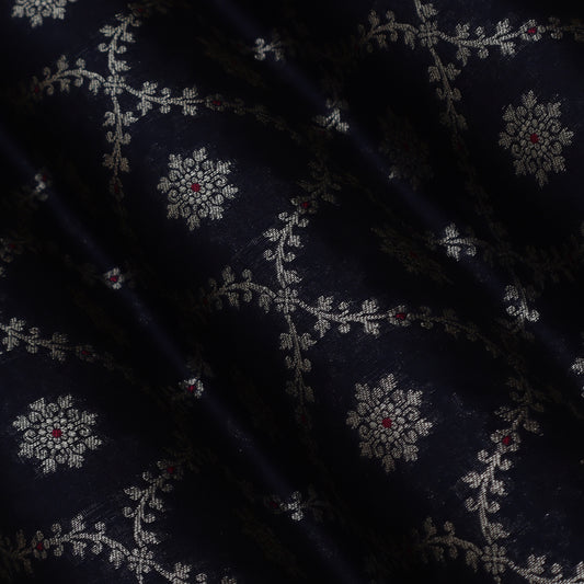 Blue Color Katan Meena Jaal Brocade Fabric