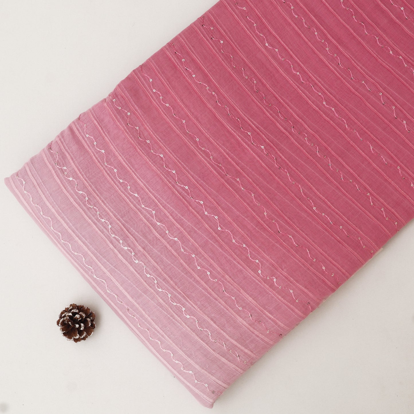 Shaded Chanderi Embroidery Fabric