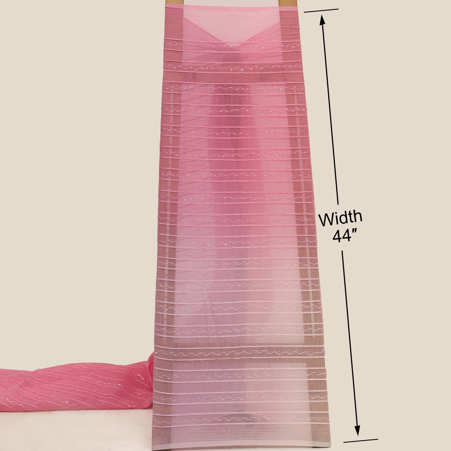 Shaded Chanderi Embroidery Fabric