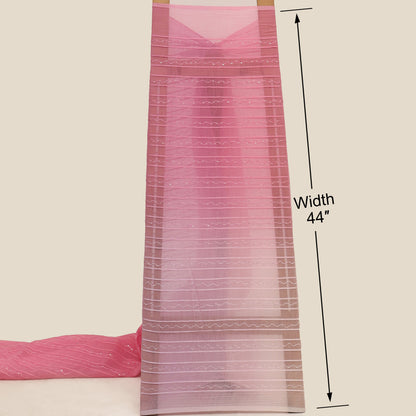Shaded Chanderi Embroidery Fabric