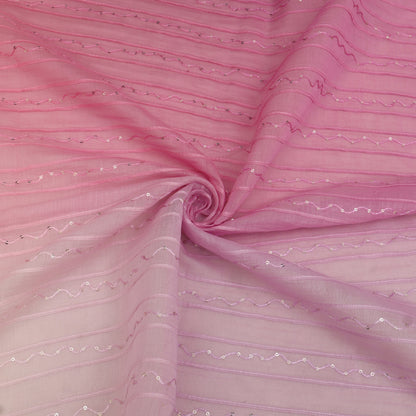 Shaded Chanderi Embroidery Fabric