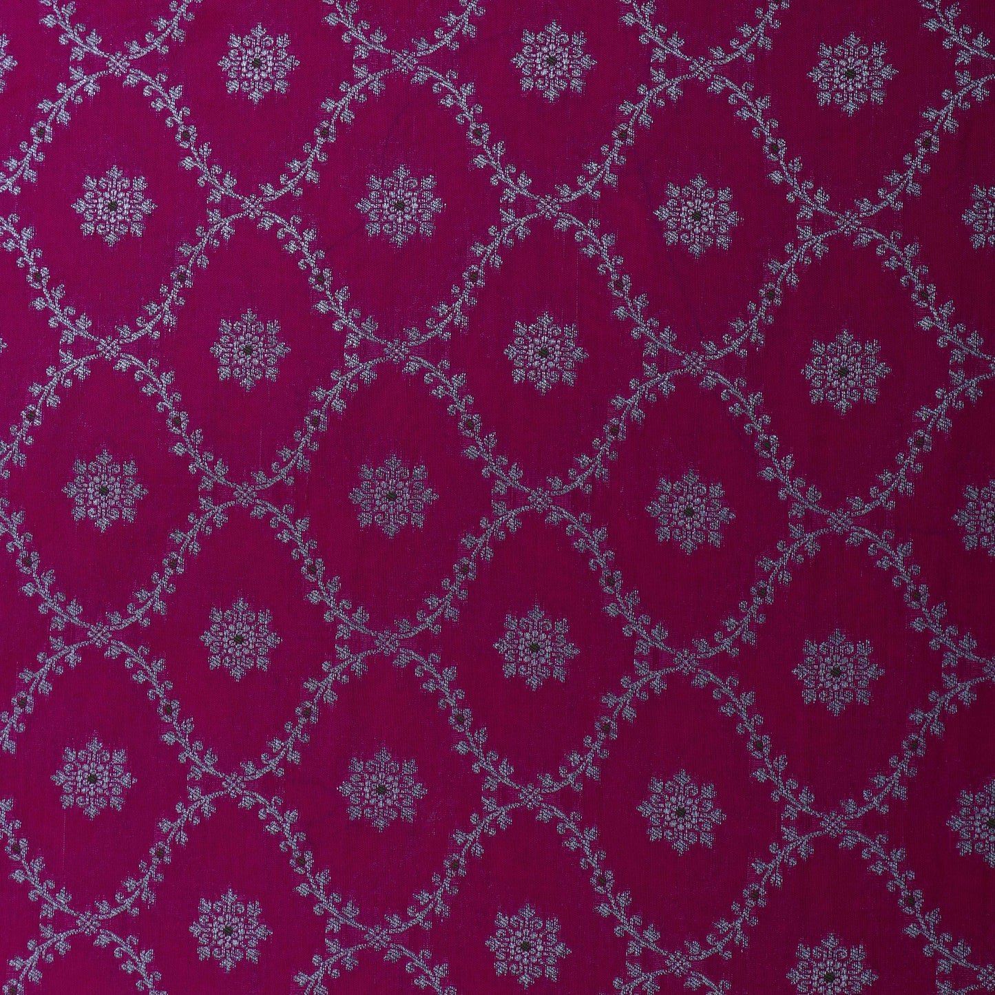 Pink Color Katan Meena Jaal Brocade Fabric