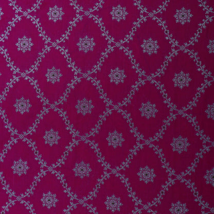 Pink Color Katan Meena Jaal Brocade Fabric