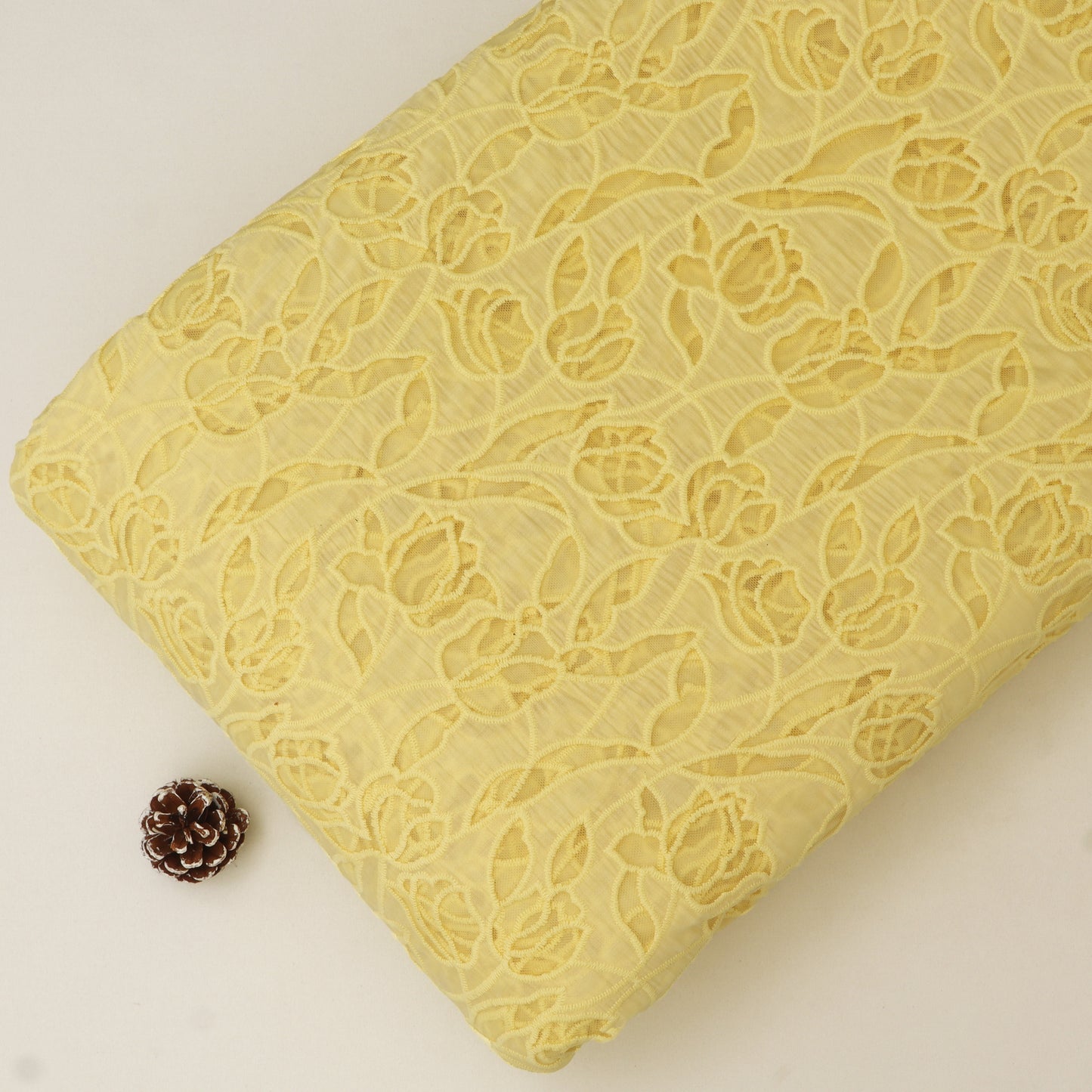 Chanderi Embroidery Fabric