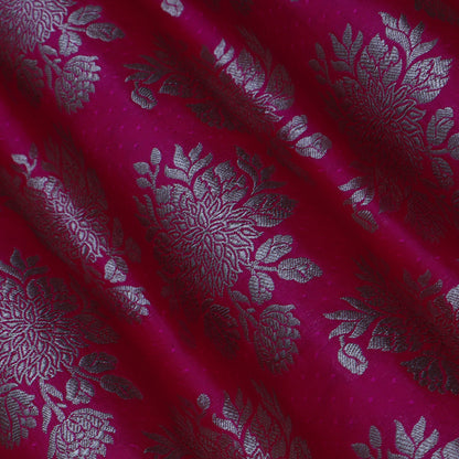 Rani Color Katan Boota Jaal Brocade Fabric