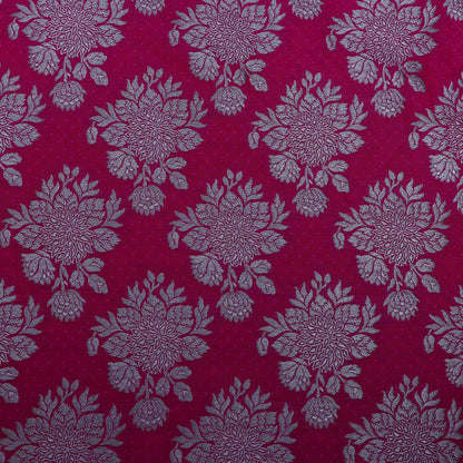 Rani Color Katan Boota Jaal Brocade Fabric