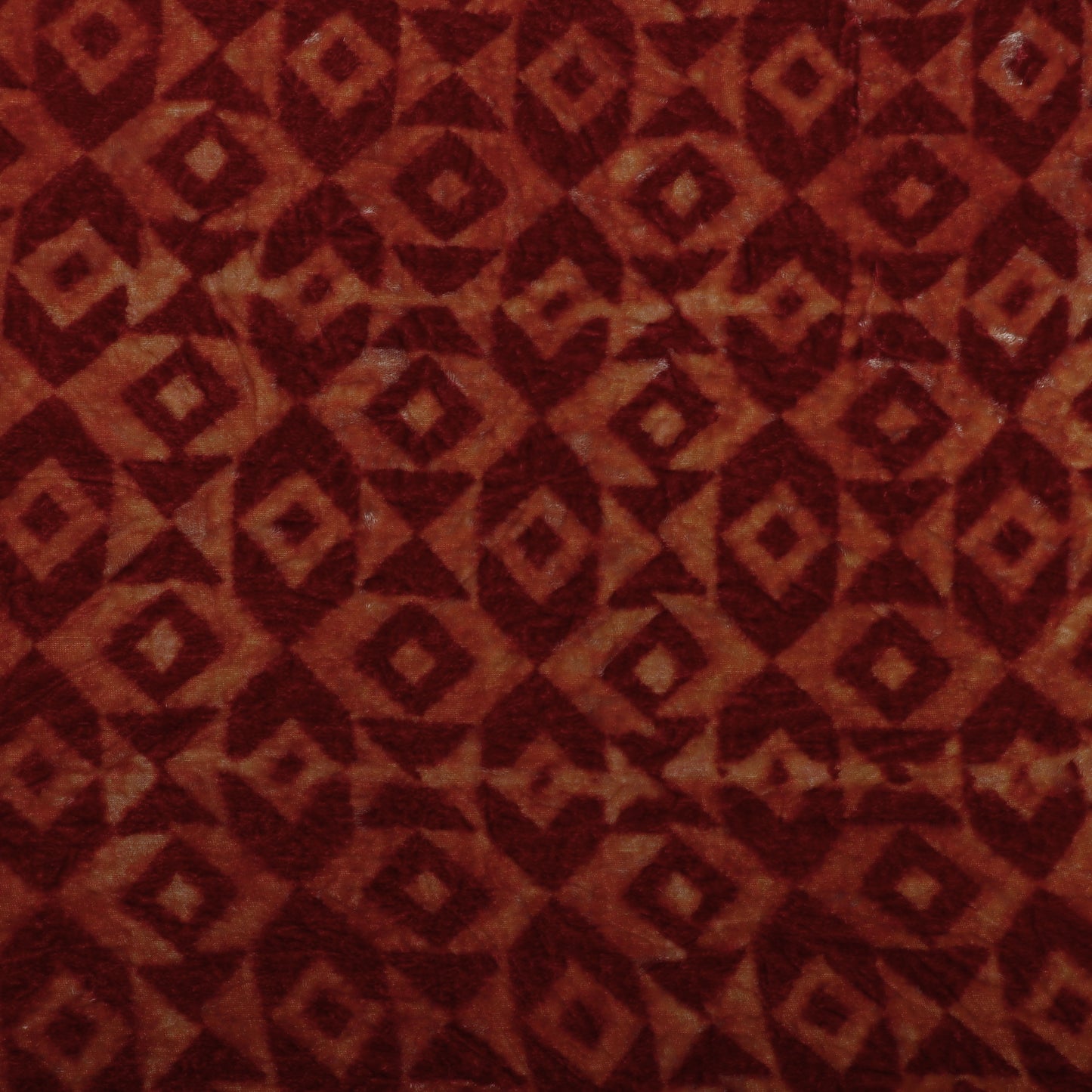 Red Color Silk Velvet Print Fabric