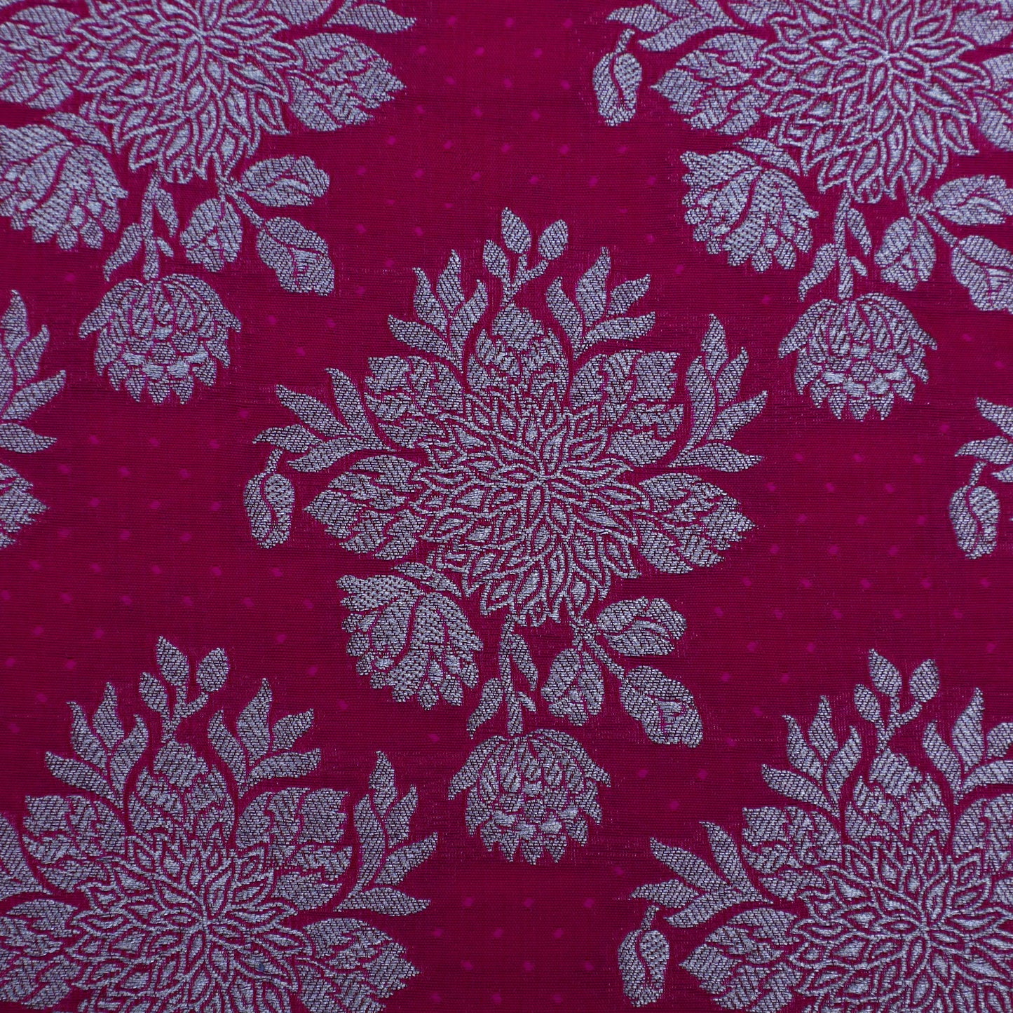 Rani Color Katan Boota Jaal Brocade Fabric