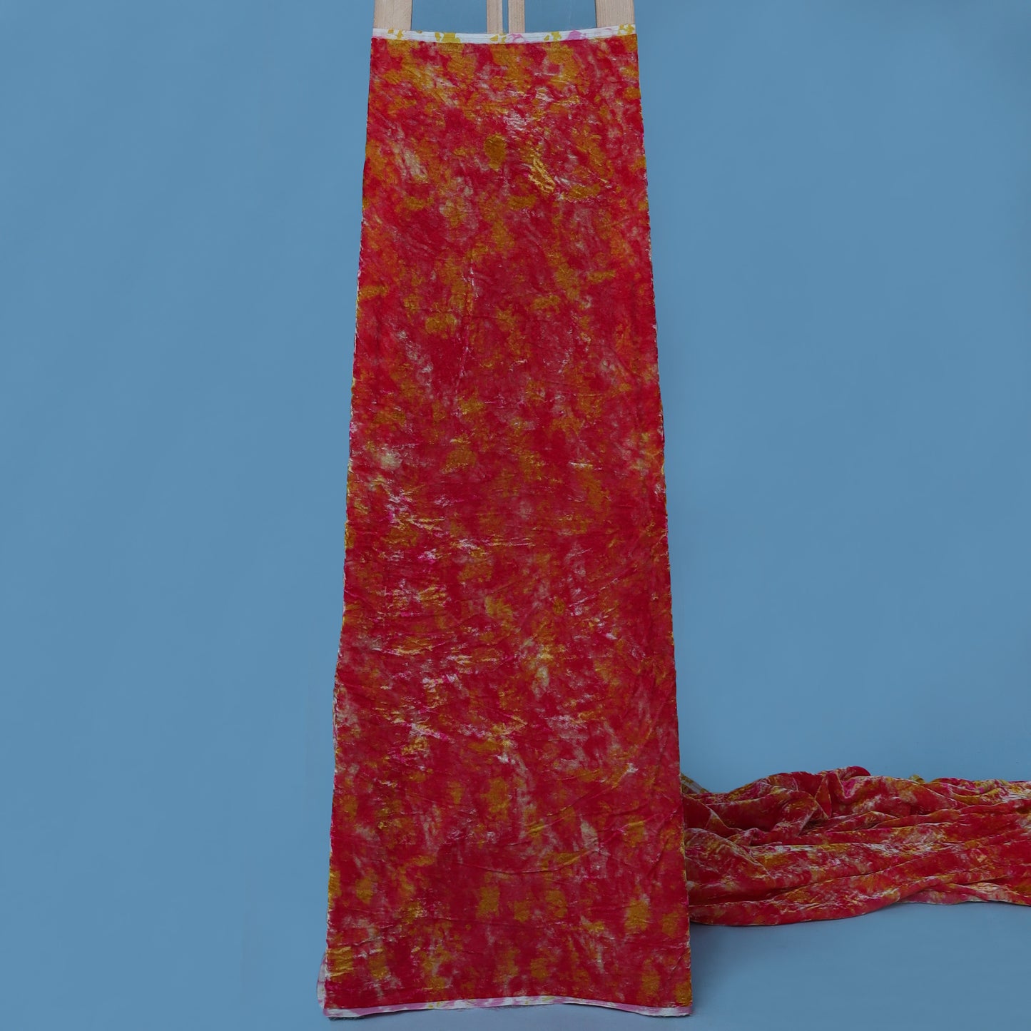 Multi-Colored Silk Velvet Print Fabric