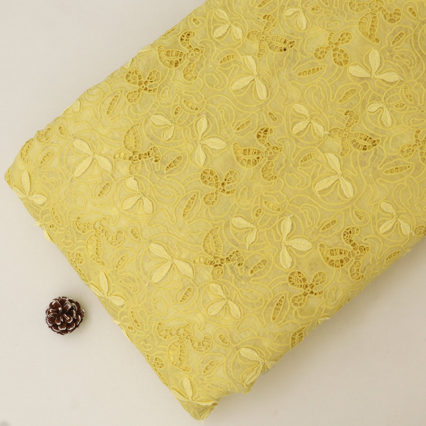 Chanderi Embroidery Fabric