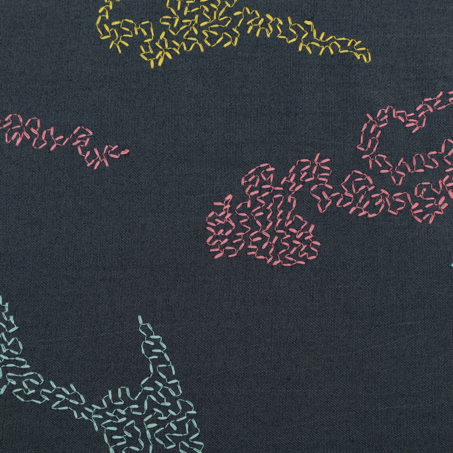Denim Embroidery Fabric