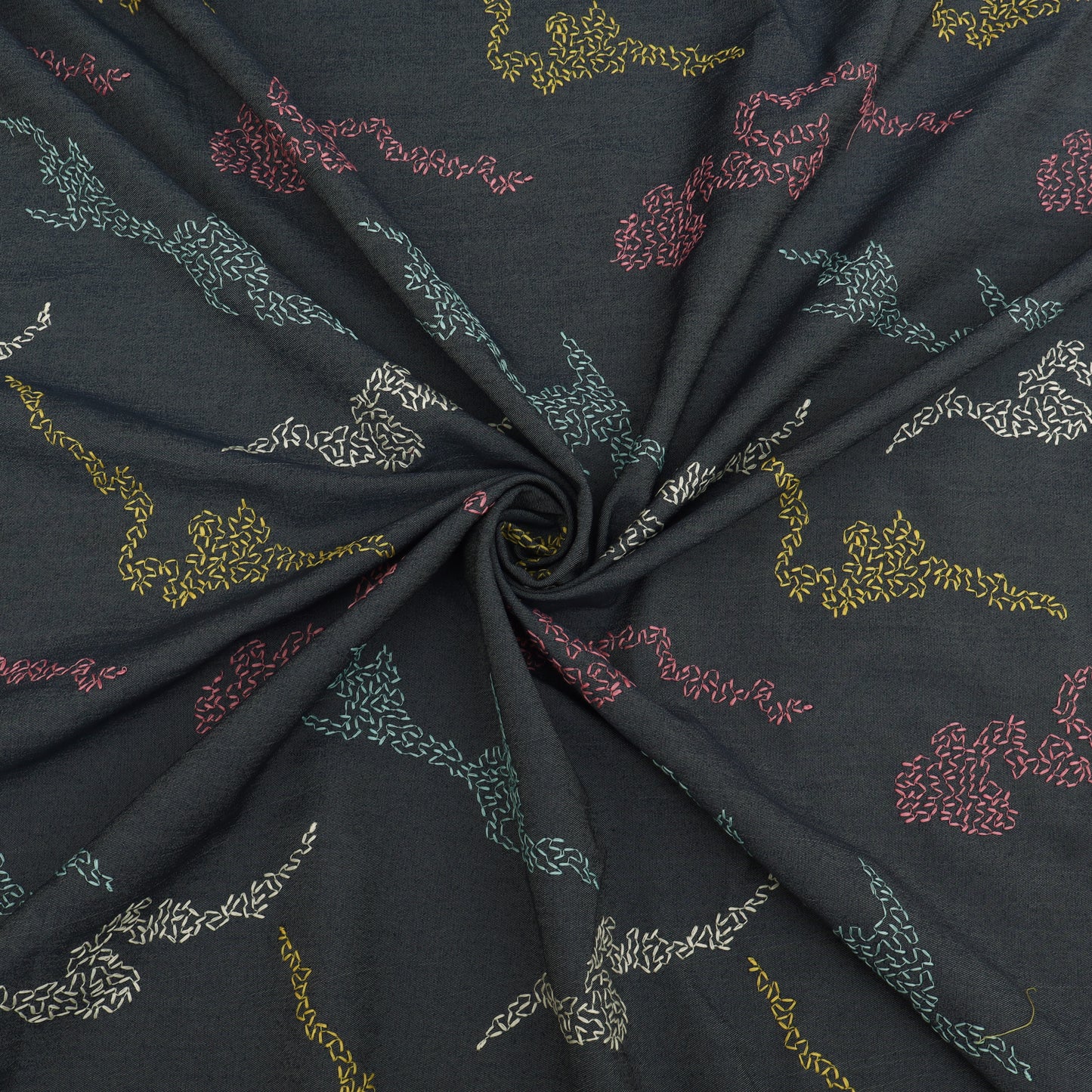 Denim Embroidery Fabric