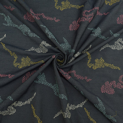 Denim Embroidery Fabric