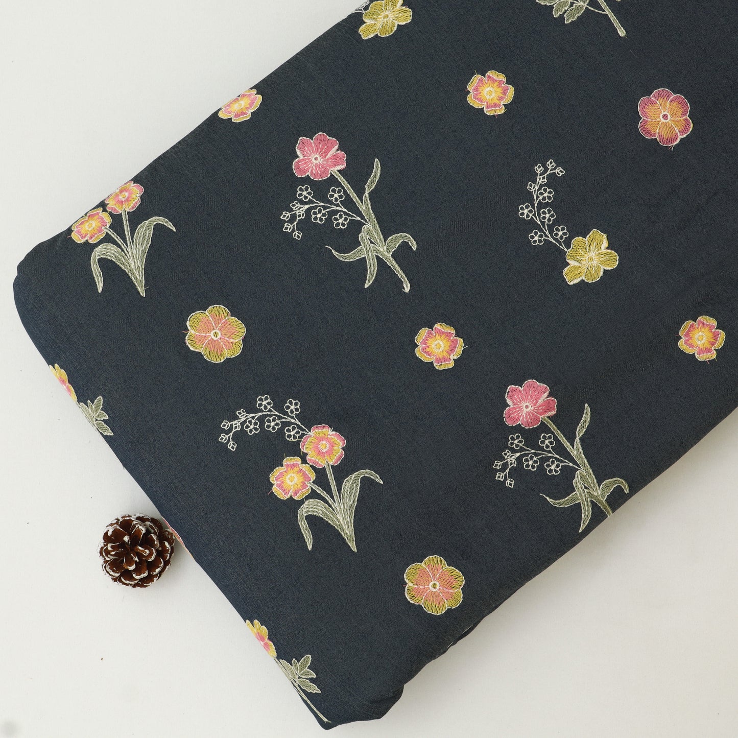 Denim Embroidery Fabric