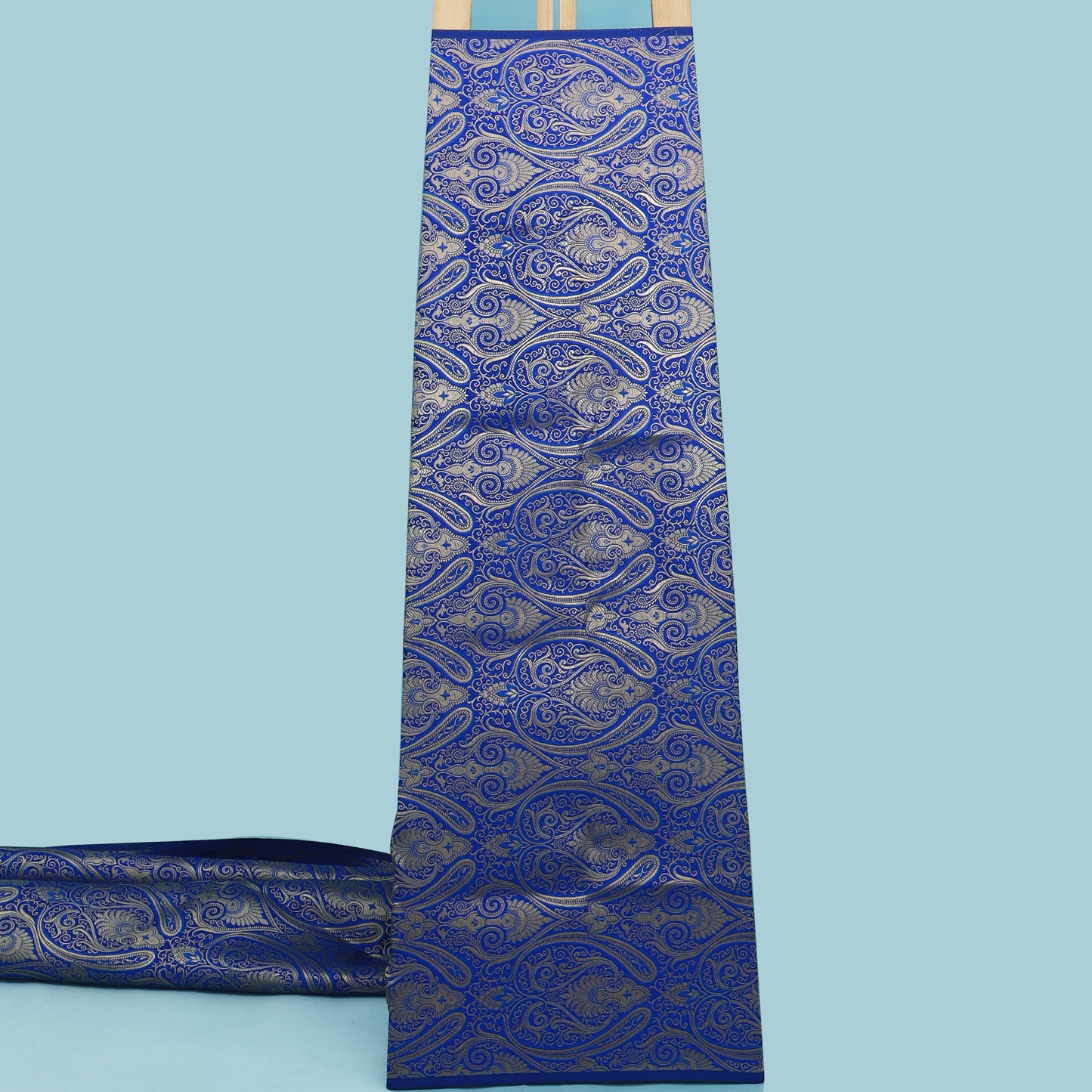 Blue Color Brocade Fabric