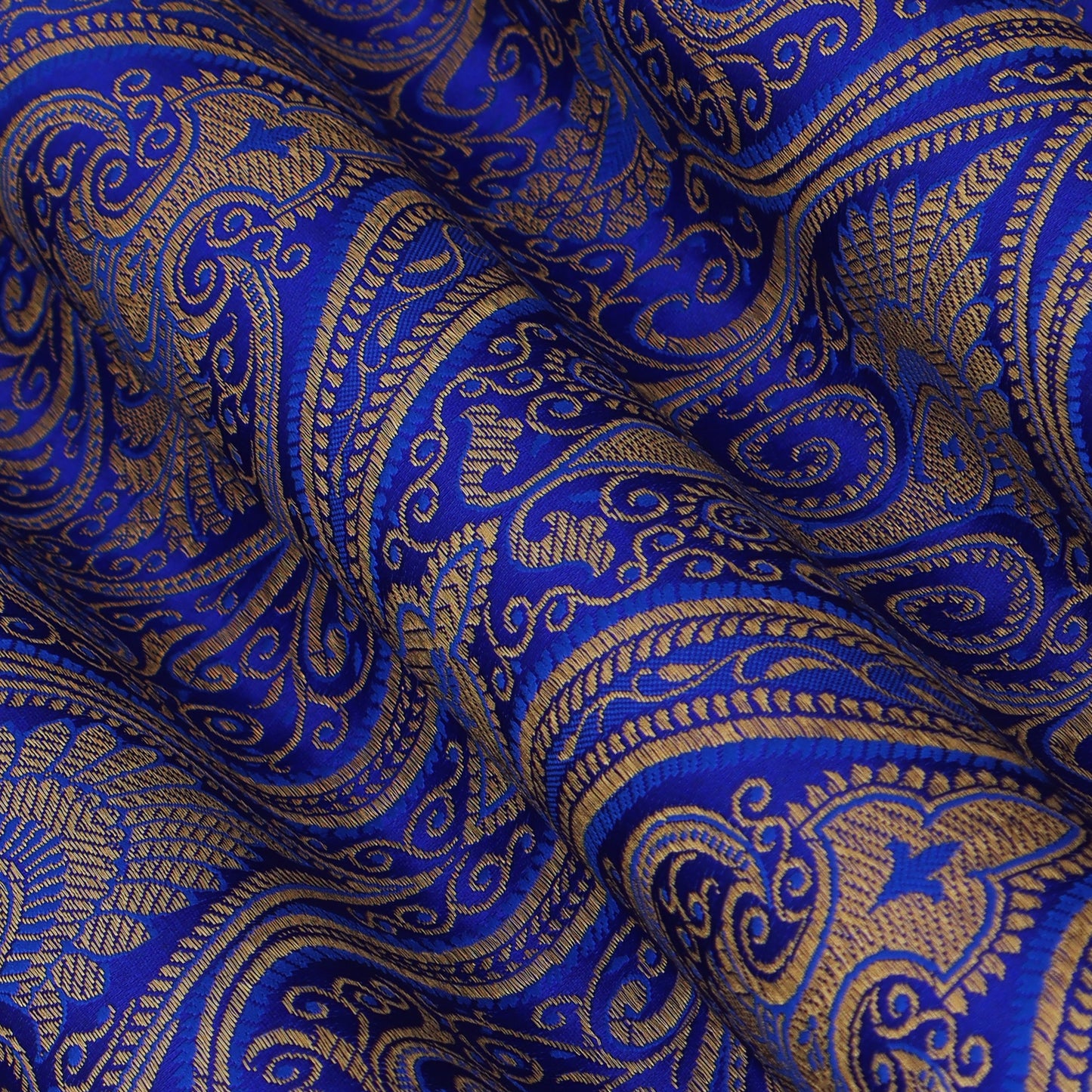 Blue Color Brocade Fabric