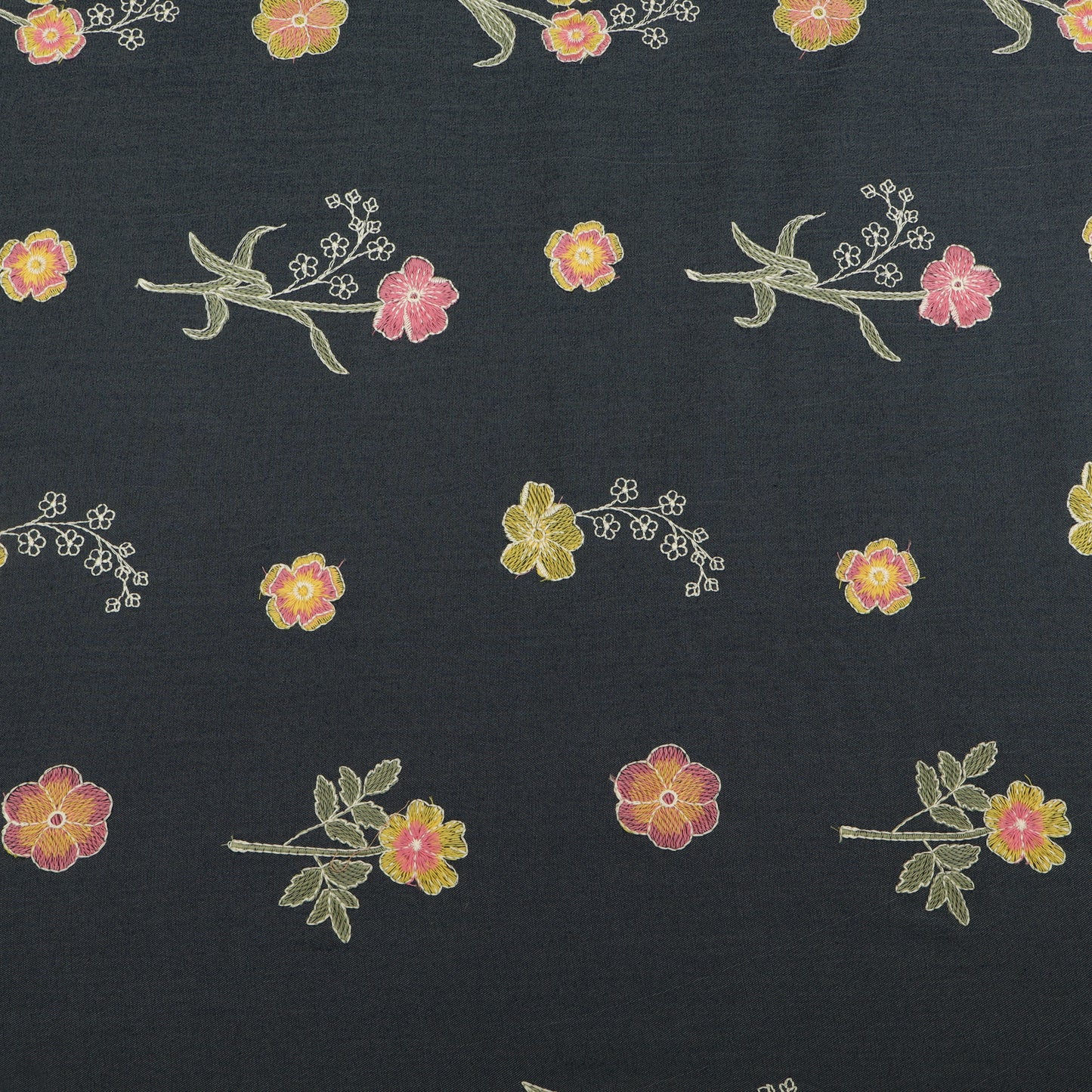 Denim Embroidery Fabric