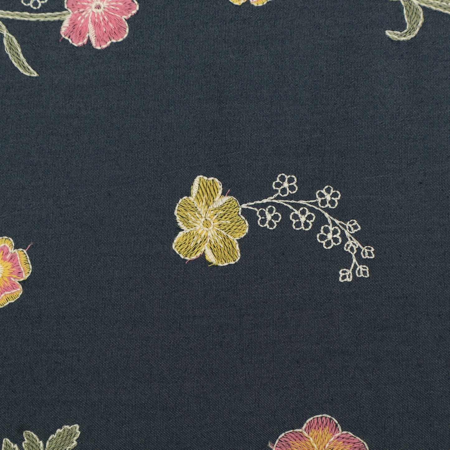Denim Embroidery Fabric