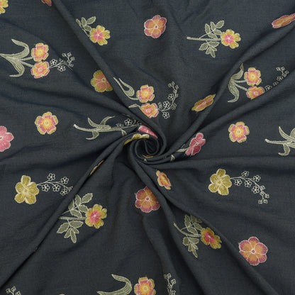 Denim Embroidery Fabric