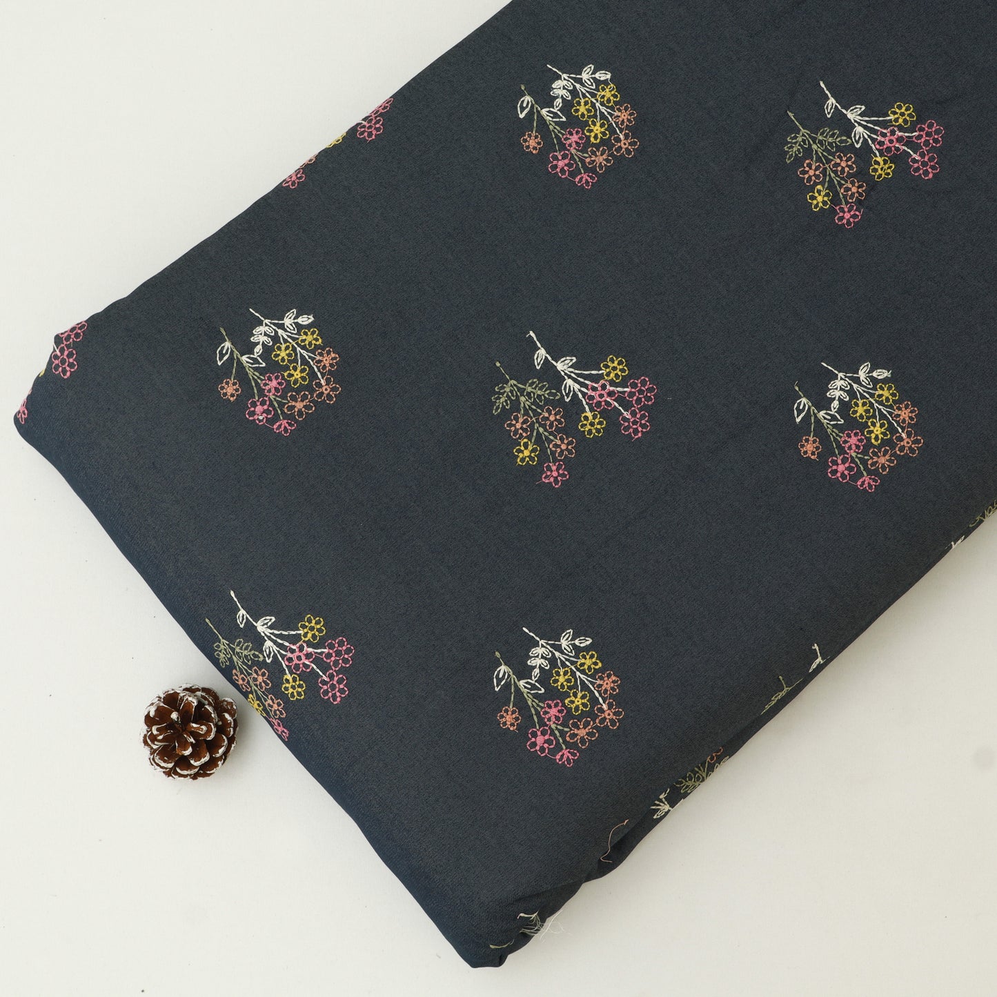 Denim Embroidery Fabric